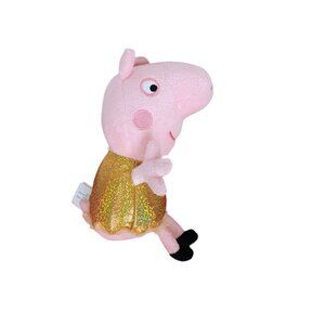 ABD Limited Peppa Pig Gold Dress Plush Stuffed Toy 2022 7‎ Inches